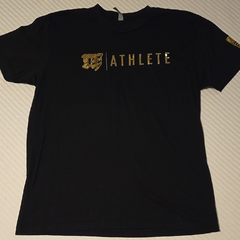 RARE Crossfit Mayhem Black and Gold Athlete T-Shirt